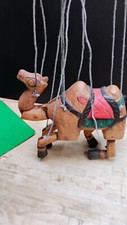 Vintage Hand Carved Articulated Wooden Camel Marionette Great Condition 11"