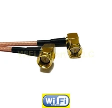 RG316 SMA MALE RIGHT ANGLE to SMA MALE RIGHT ANGLE Coaxial RF Pigtail Cable USA