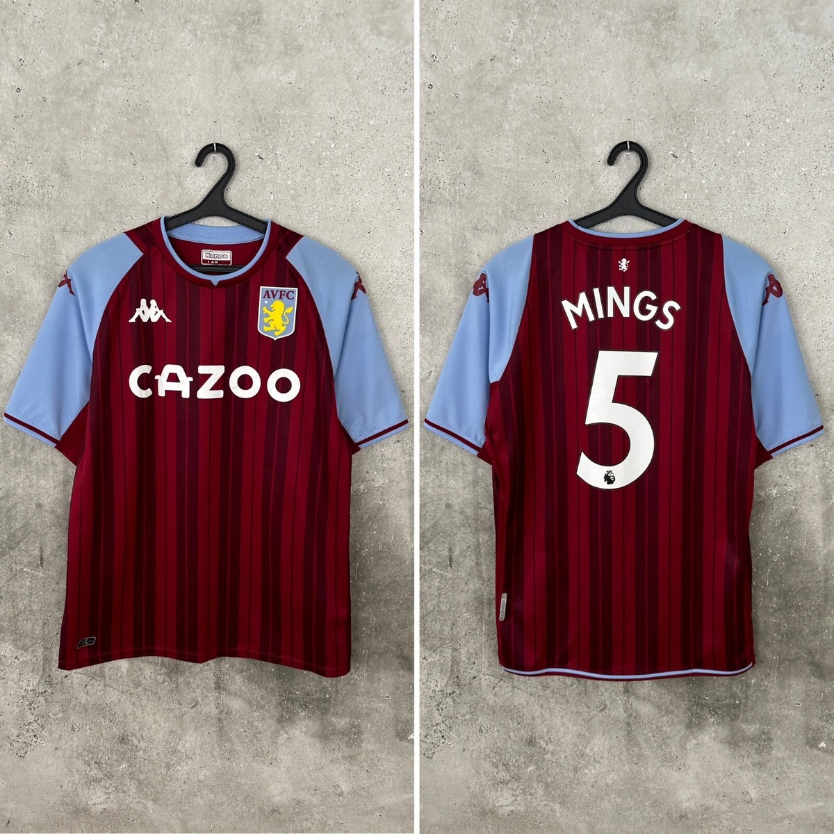 アストン・ビラ MINGS 5 ユニフォーム (KOMBAT) ASTON VILLA 2021 2022 HOME FOOTBALL SHIRT #5 MINGS KAPPA