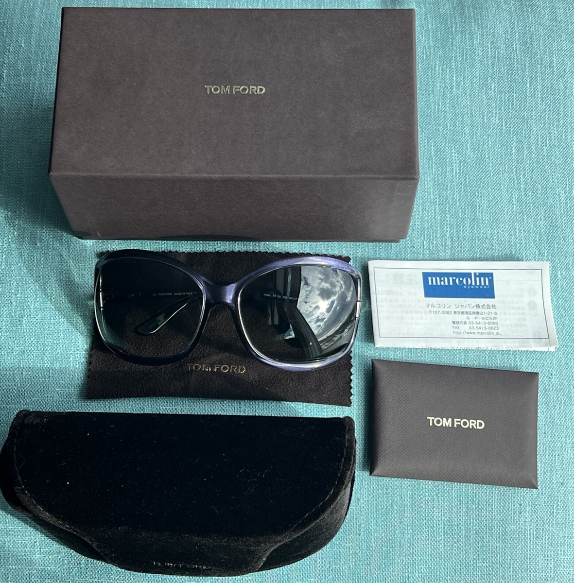 Tom Ford Anais TF 125 83B Dark Blue Frame - Gradient Lens  display picture 2