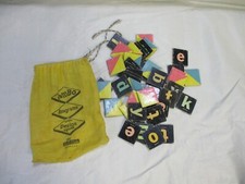 Vintage Jumbo Anagrams with Design Squares by Ed-U-Cards - 46 Squares - USA