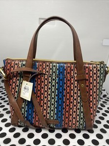 fossil avondale satchel multi brown