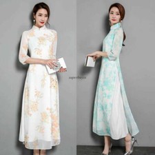 Chinese Fashion Women Ao Dai Qipao Cheongsam Formal Cocktail Bridal Long Dresses