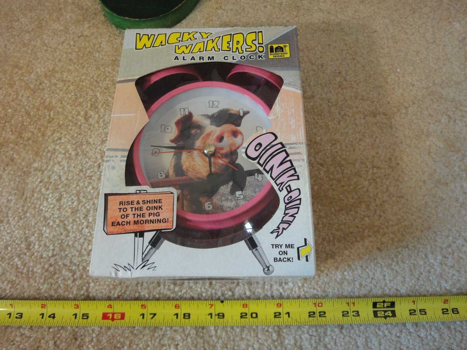 Wacky Wakers, Feldstein, Pig Oink Alarm Clock. Works! Oinking farm animal. Nice!