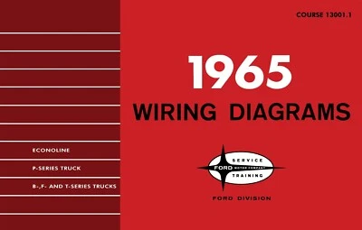 1965 Ford P-B-F-T-Series, Econoline, Van Wiring Diagrams - 11x17 inch COMB Bound