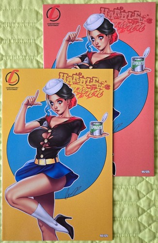 Hardlee Thinn Wondercon Elias Chatzoudis Popeye Trade Dress 2 Book Set 44/125