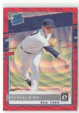 2020 Panini Donruss Optic Michael King Red Wave #81 RC Rated Rookie Yankees
