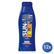 12x Bundle Genera Sun Latte Solare Baby Spf 30 Ml 250