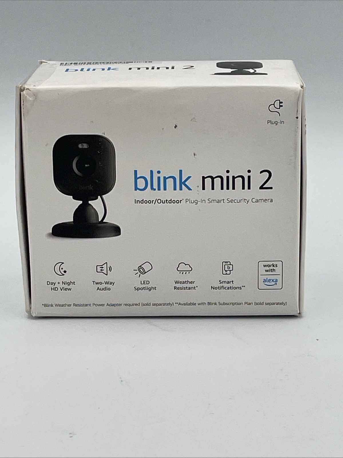 Blink Mini 2 Security Camera Wired Indoor Outdoor Night Visi