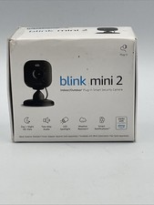 Blink Mini 2 Security Camera Wired Indoor Outdoor Night Vision Audio Damaged Box