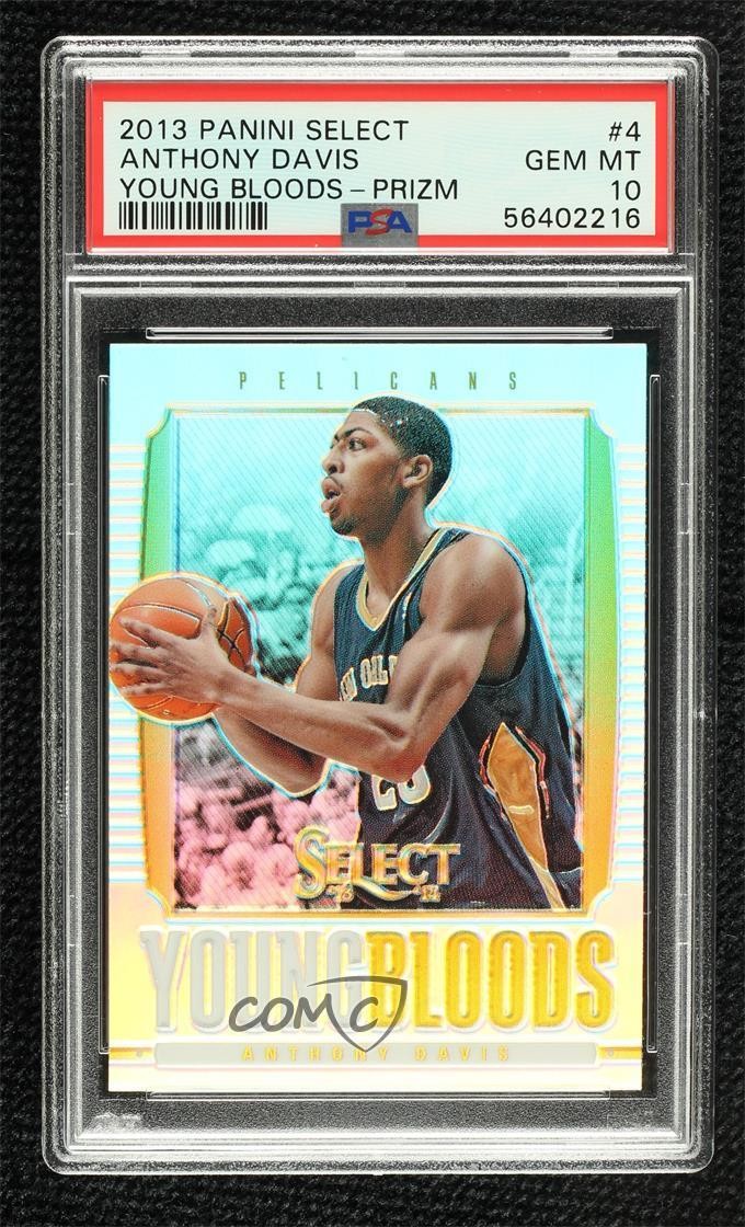 2013-14 Panini Select Young Bloods Silver Prizm Anthony Davis #4 PSA 10 GEM MT