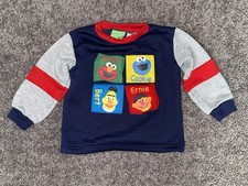 Vintage Y2K Sesame Street Crew Neck Sweatshirt Elmo Cookie Monster Youth Sz 3T