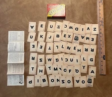 1938 Milton Bradley Letter-Grams Cross Word Card Game Cross Word Anagram