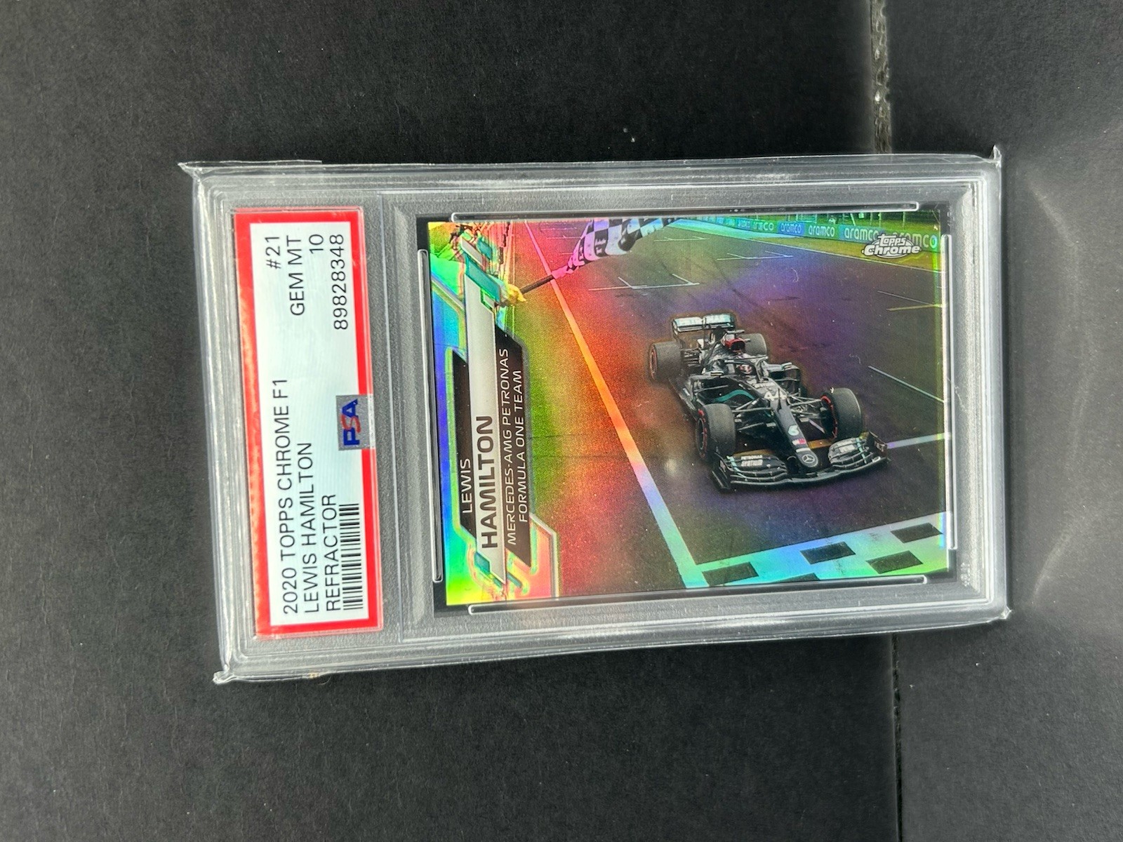 2020 Topps Chrome Formula 1 Lewis Hamilton Refractor PSA 10 #21