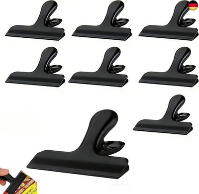 8 Stück Verschlussklammern Edelstahl Klammern für Tüten 78 mm Verschlussclips Me
