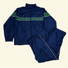 Vintage Nike Navy Blue Green Tracksuit Mens X...