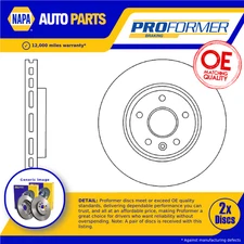 2x Brake Discs Pair Vented fits OPEL ASTRA J 1.6 Front 2009 on 276mm Set Quality