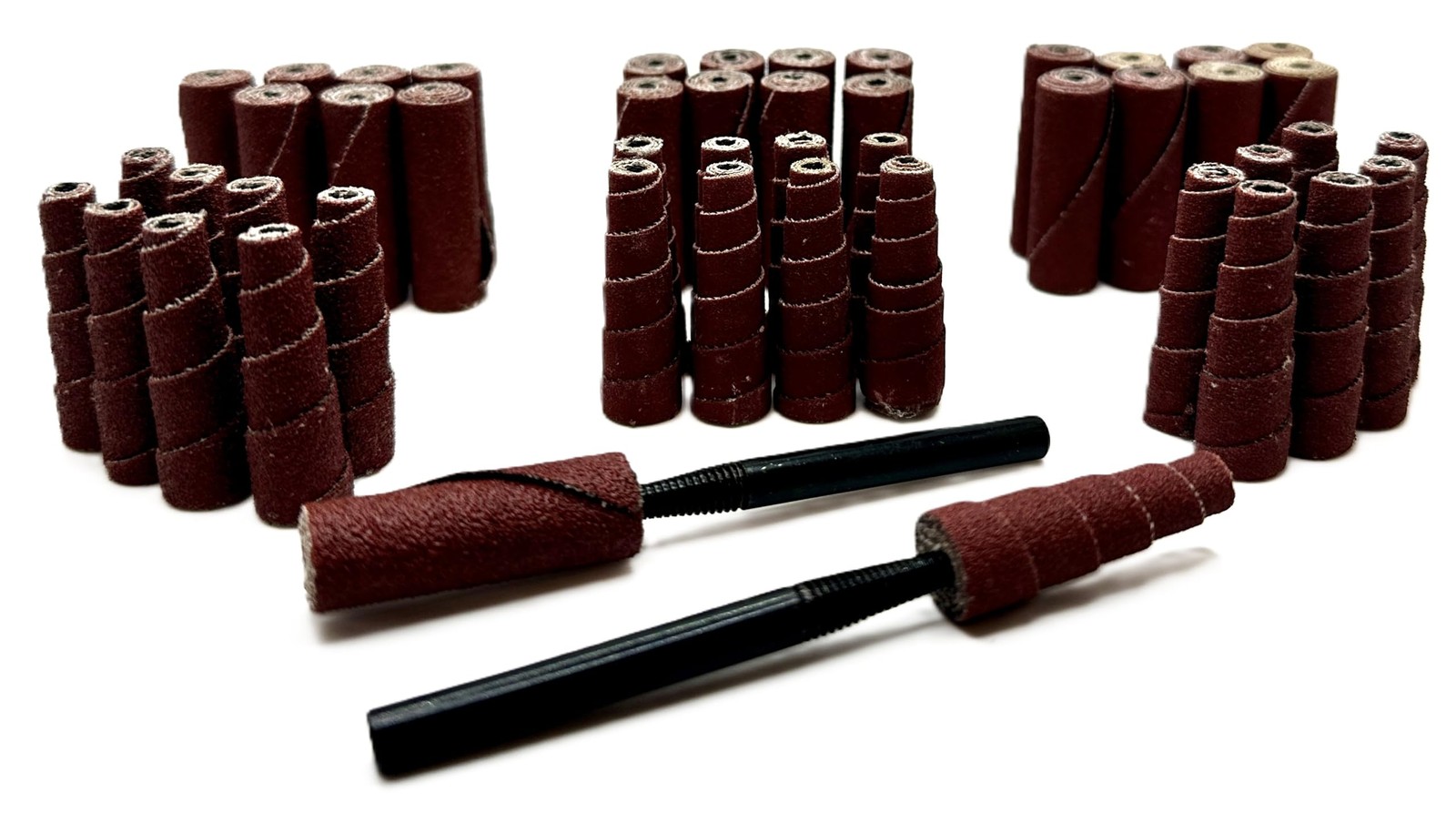 Pro-Graad 50 Piece Abrasive Sanding Cartridge Spiral Roll Sander Kit, Mini Cone