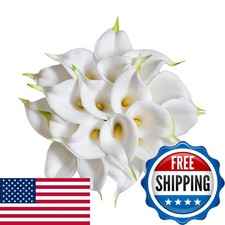 DuHouse 20Pcs Artificial Calla Lily Flower Real Touch Latex Flowers