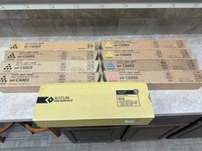 8 GENUINE-SEALED-NEW Ricoh Savin Lanier MP C6003 Toners & WASTE TONER CONTAINER