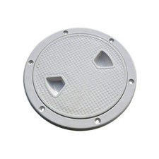 6''Marine White Circular Non Slip Inspection Deck Plate Hatch w/Detachable Co...