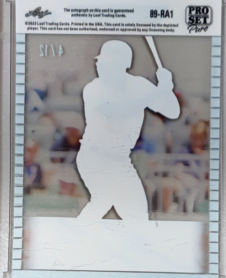 RONALD ACUNA JR AUTO #'RD 4/12! 2023 Leaf Pro Set Pure Atlanta Braves SSP - Image 2 of 2