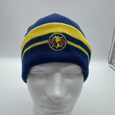 Vintage Y2K Reversible Club America CA Beanie Soccer Football Cap Hat Nos Nwt