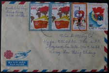 Vietnam -  Mongolei / Mongolia 1989 Echte Bedarfspost / Genuine Commercial Mail