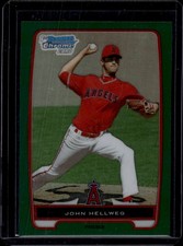2012 Bowman Chrome Prospects Green Refractors #BCP218 John Hellweg Angels