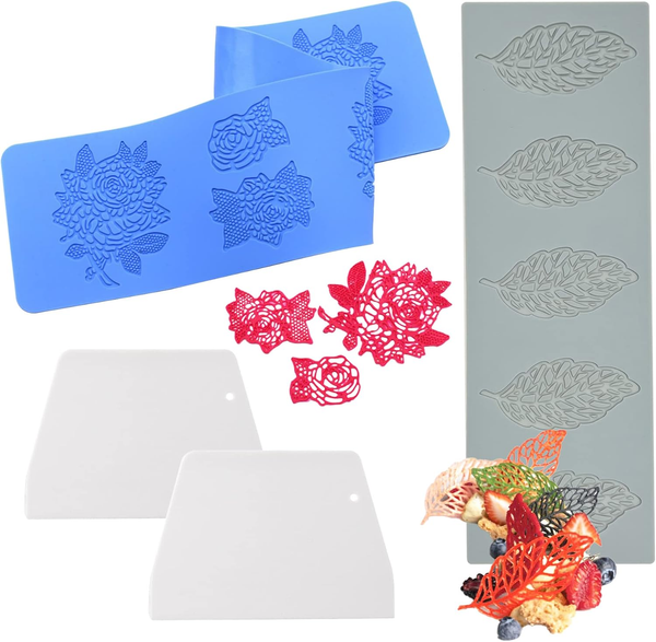BläTter Form Kuchen Silikonform Rose Silikonformen Fondant Silikonform Backen Fü-image