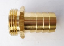 Solid BRASS Hose Tail Connector to Male BSP Thread. Pond, Pool, HosePipe Adapter