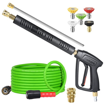 #ad Pressure Washer Gun and Hose 25 FT Flexible Hose with Stainless Steel Extens... $104.85