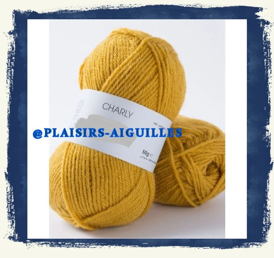 2 pelotes de laine CHARLY COLZA Neuves - Photo 1/1