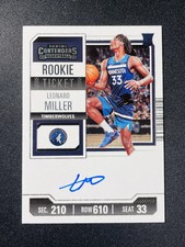 2023-24 Panini Contenders Auto Leonard Miller RC #124 Timberwolves #2 XV44