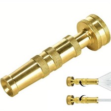 High Pressure Solid Brass Garden Nozzle Heavy Duty Adjustable Twist Water Hose