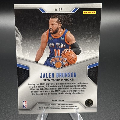 スポーツ NBA BALLERS Jalen Brunson RARE Jalen Brunson #17 Dominance Silver Prizm 2024-25 Panini Prizm New