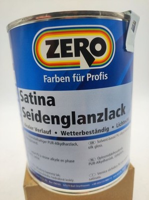 Zero Satina Seidenglanzlack weiß Alkydharzlack 750ml - 2,5l, innen/außen