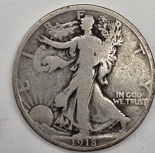 1918  *SILVER*  Walking Liberty Half Dollar  GREAT WAY TO BUY SILVER