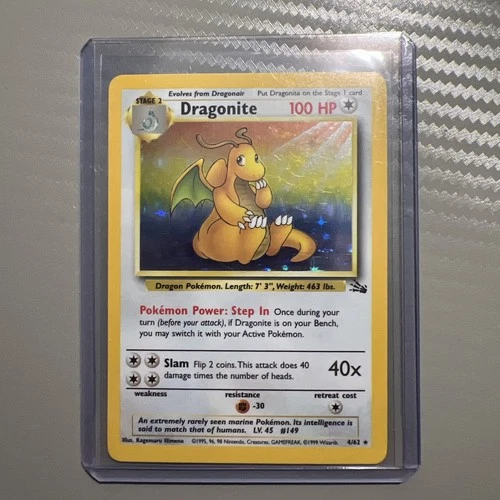 Pokemon TCG Dragonite 4/62 Fossil Holo