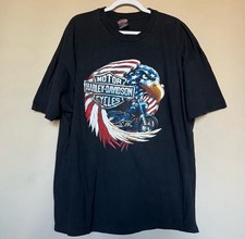 Vintage Harley-Davidson Eagle & Motorcycle Tee XXL – Made in USA – Double Sided