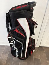 Taylormade Golf Cart Bag Red/Black/White With Rain Cover and Strap. 