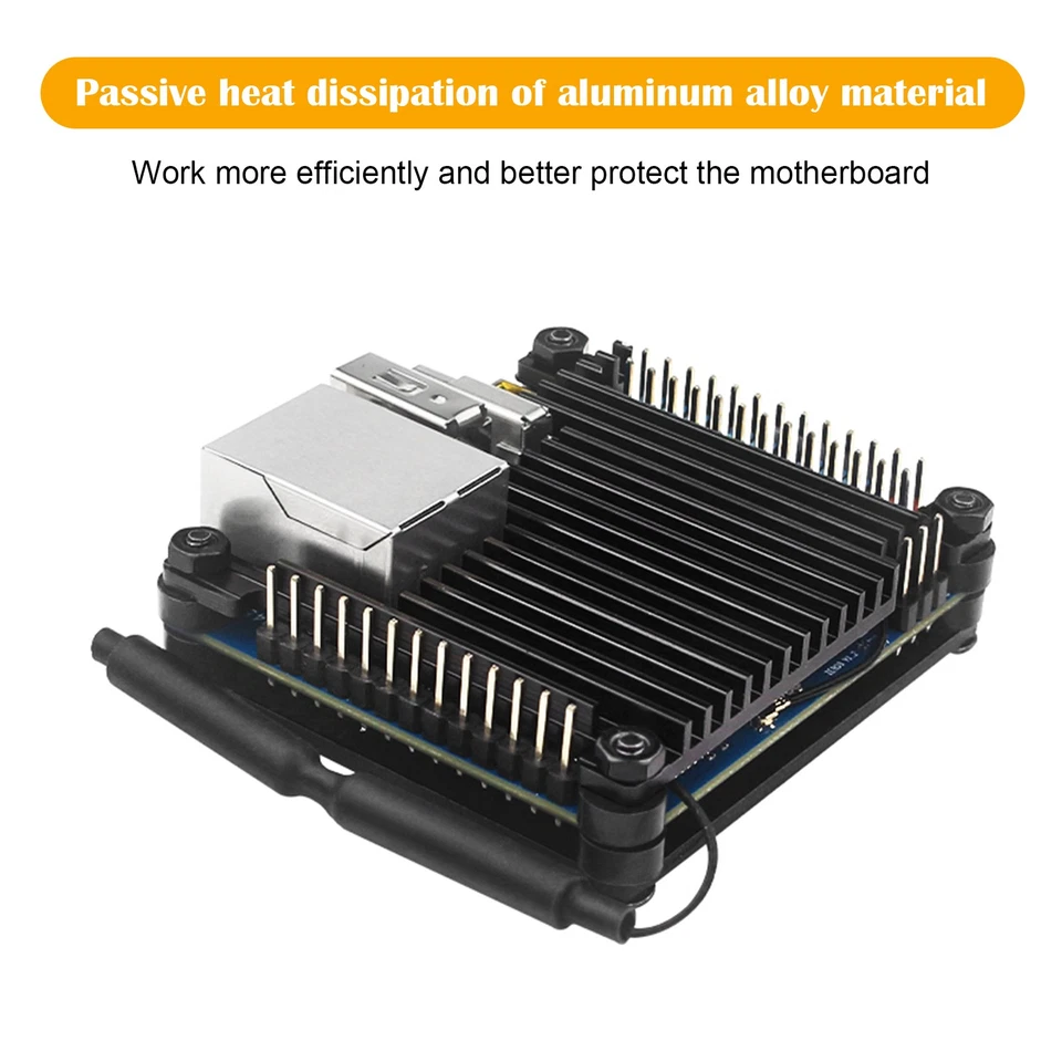 Orange Pi Zero 3 Alliage d'aluminium Coque Development Board Protective Cooling. - Immagine 2 di 4