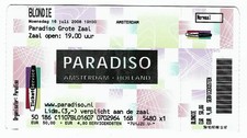 Blondie 7/16/08 Amsterdam Netherlands Paradiso Ticket! Holland Debbie Harry