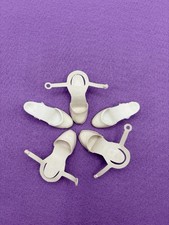 Vintage Mattel Supersize Barbie 1977 White Squishy Strappy Shoes Sandals Lot 18”