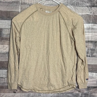 Bocomal FR Flame Resistant Shirt Mens XL Tan Long Sleeve Base Layer Work