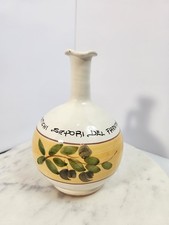 Bottiglia olio ceramica fatta a mano Antichi Sapori Del Frantoio vintage italiana