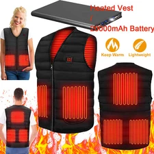 Electric Heated Vest &20000mAh Battery Pack Heating Vest Winter Heated Jacket US