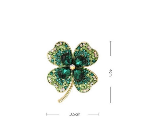 Beautiful Crystal Clover Brooch Pin Women Wedding Party Jewelry Collection Gift - Picture 8 of 12