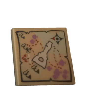 LEGO Map and Elven key Minifig Printed 2x2 Tile Lord Of Rings