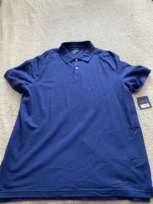 Croft & Barrow Men Slim Fit Short Sleeve Signature Polo Shirt Twilight Blue 2XL